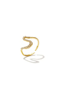 Bijoutheek Ring (Sieraad) Golf Witte Steentjes