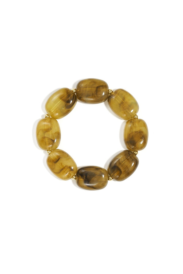 Bijoutheek Armband (Sieraad) Kralen Ovaal Plat