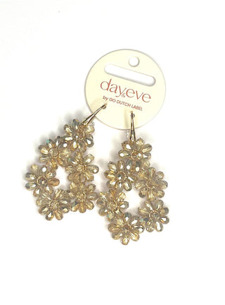 Koop gold Go Dutch Label Earrings 6 flower beads