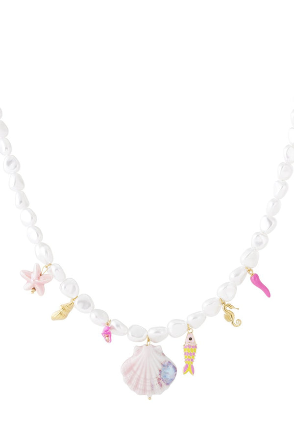 Bijoutheek Collier Zomer Parels Bedels Schelp