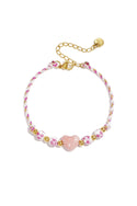 Bijoutheek Armband (Sieraad) Summer Vibe Touw Kralen Hart
