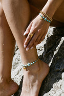 Bijoutheek Enkelsieraad Summer Vibe Touw Schelp Zeester