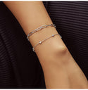 ANIA HAIE 925 Sterling Silber Gezeiten-Abalone-Halbmond-Gliederarmband (LÄNGE: 16–18,5 cm)