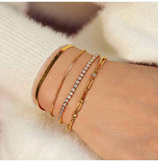 ANIA HAIE 925 Sterling Silver Tidal Abalone Crescent Link Bracelet (LENGTH: 16 -18.5CM)
