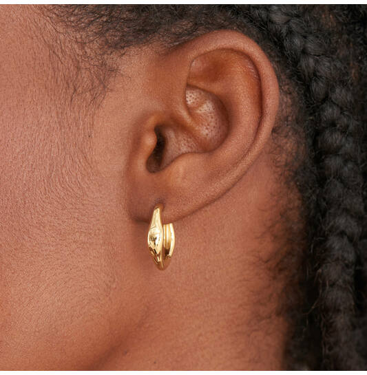 ANIA HAIE Making Waves | Wave Huggie Hoop Earrings