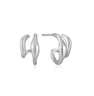 ANIA HAIE Making Waves | Wave Double Hoop Stud Earrings