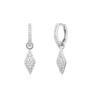 Kopen zilver ANIA HAIE Dusk Divas Earrings | Pavé Sparkle Huggies