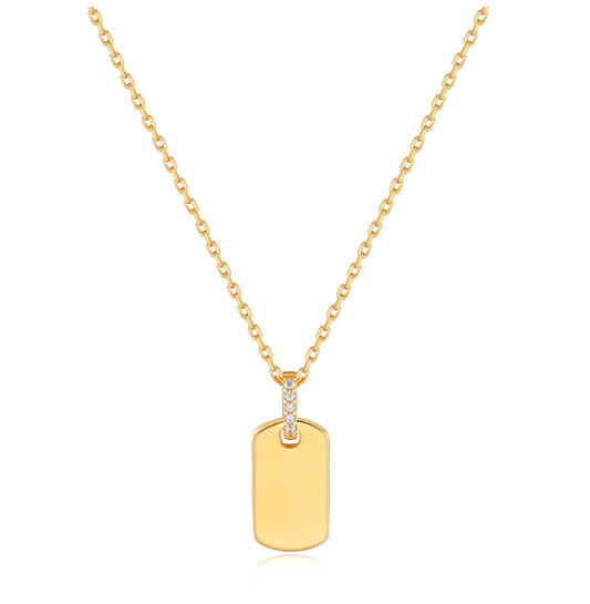 ANIA HAIE Glam Rock | Glam Tag Pendant Necklace