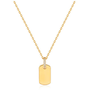 ANIA HAIE Glam Rock | Glam Tag Pendant Necklace