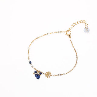 Koop blauw Go Dutch Label Bracelet flower tassel Gold Black