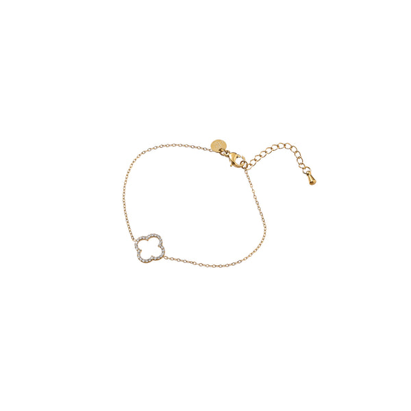 Go Dutch Label Armband (Sieraad) Sparkly Clover Bracelet