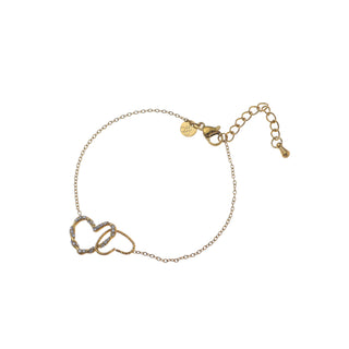 Go Dutch Label Armband (Sieraad) Sparkle Double Heart
