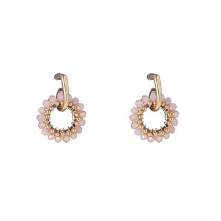 Kaufen licht-roze Go Dutch Label Ohrringe mit offenen Perlen im Kreis