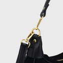 Bijoutheek Tas Schouder Halve Maan Suede Look