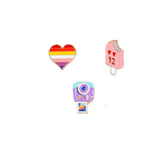 Go Dutch Label Heart Ice Cream Pins