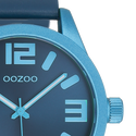 Blue watch with dark blue leather strap – C0913 (46mm)
