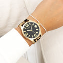 Goudkleurige OOZOO horloge met leren band - C1098 (46mm)