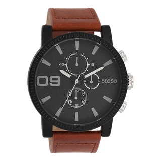 Kaufen braun Oozoo Uhr mit Lederarmband (48 mm)