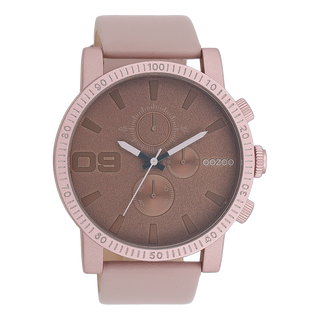 Koop pink Oozoo Watch with leather strap (48mm)