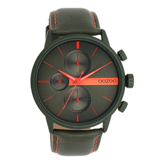 Kaufen grun Oozoo Uhr mit Lederarmband (45 mm)