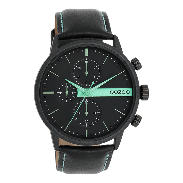 Oozoo Watch with leather strap (45mm)