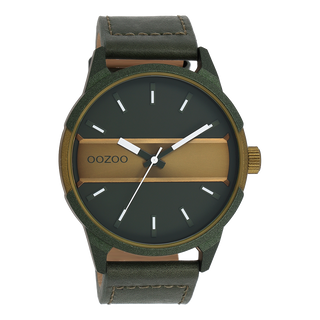 Koop green Oozoo Watch with leather strap (48mm)