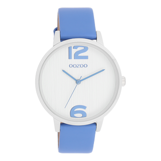 Kopen blauw Oozoo dames Horloge met leren band (38mm)