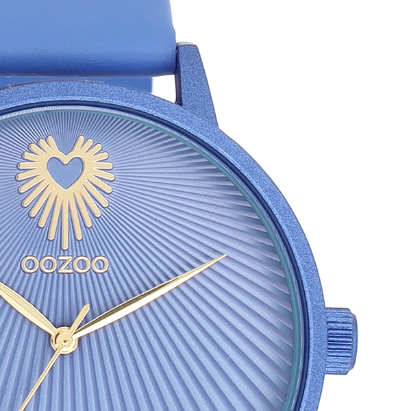 Mineraal blauwe OOZOO horloge met leren band - C11246 (42mm)