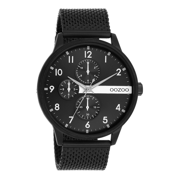 OOZOO heren horloge met metalen mesh armband 45mm Bijoutheek