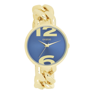 Goudkleurige OOZOO horloge met grove schakelarmband - C11351