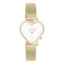 Goudkleurige OOZOO horloge met metalen mesh armband - C11415 (28mm)