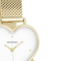 Goudkleurige OOZOO horloge met metalen mesh armband - C11415 (28mm)