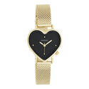 Goudkleurige OOZOO horloge met metalen mesh armband - C11417 (28mm)