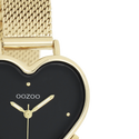 Goudkleurige OOZOO horloge met metalen mesh armband - C11417 (28mm)