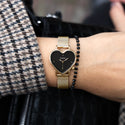 Goudkleurige OOZOO horloge met metalen mesh armband - C11417 (28mm)