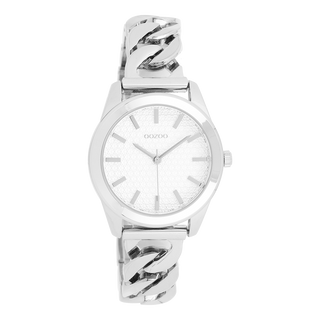 Kopen zilver-wit OOZOO Dames Horloge met petit schakelarmband (32mm)