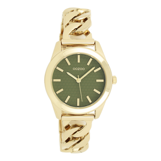 Kopen goud-groen OOZOO Dames Horloge met petit schakelarmband (32mm)