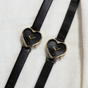 Goudkleurige OOZOO horloge met zwarte leren band - C11452 (28mm)