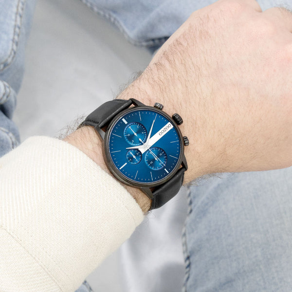 Oozoo Watch with leather strap (48mm)