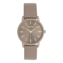 Taupe OOZOO horloge met leren band - C11730 (32mm)