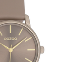 Taupe OOZOO horloge met leren band - C11730 (32mm)