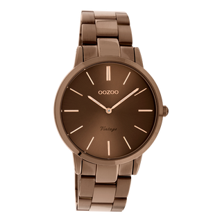 Brown OOZOO watch with brown stainless steel bracelet - C20106 (38mm)