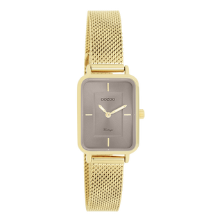 Kopen goud-grijs OOZOO dames horloge met metalen mesh armband (28mm)