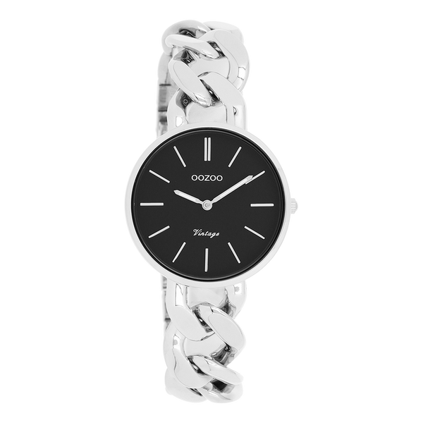 OOZOO dames horloge met grove schakelarmband 32mm Bijoutheek