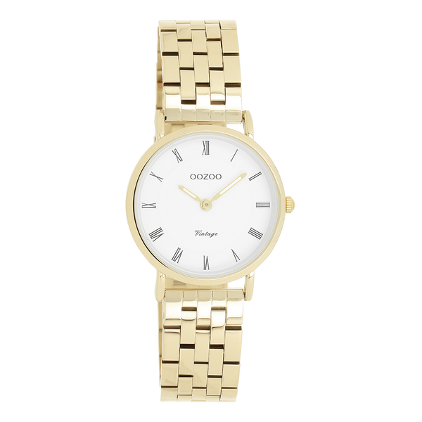 Goudkleurige OOZOO horloge met roestvrijstalen armband - C20376 (28mm)