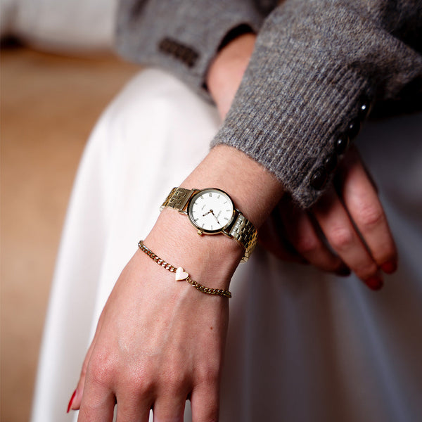 Goudkleurige OOZOO horloge met roestvrijstalen armband - C20376 (28mm)