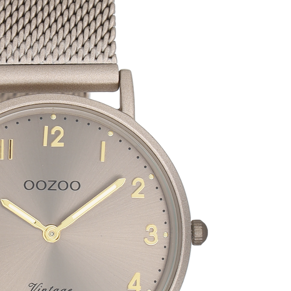 OOZOO dames horloge met metalen mesh armband (32mm)