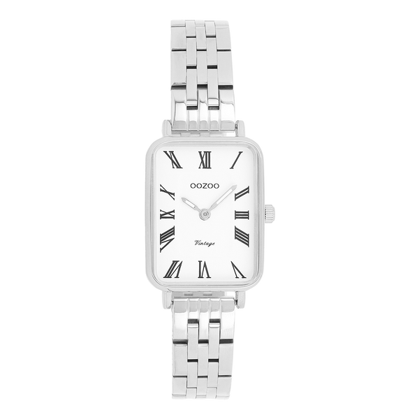 Zilverkleurige OOZOO horloge met roestvrijstalen armband - C20410 (24mm)