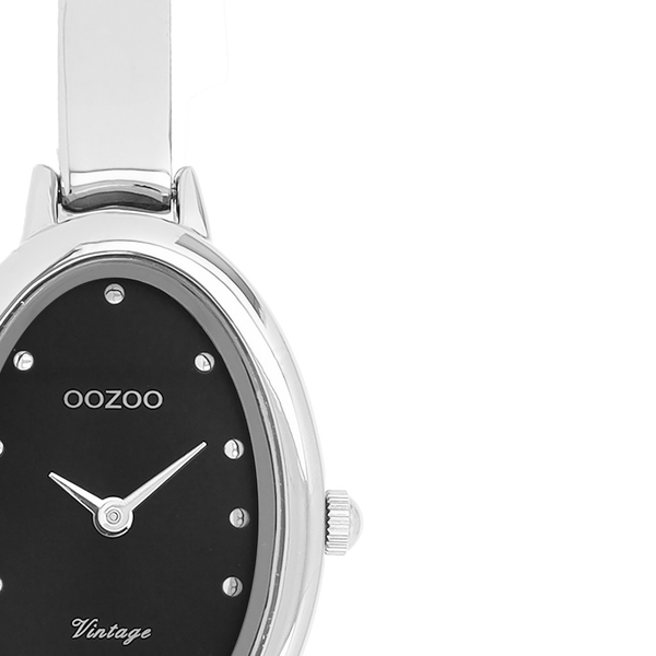 Zilverkleurige OOZOO horloge met bangle - C20461 (32mm)