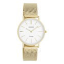 Goudkleurige OOZOO horloge met metalen mesh armband - C9911 (32mm)